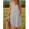 Zeagoo Summer Dress for Women Sleeveless Tank Dress with Pockets Casual Short A Line Dress Crewneck Sundress 2025(Black Stripe)