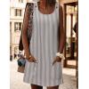 Zeagoo Summer Dress for Women Sleeveless Tank Dress with Pockets Casual Short A Line Dress Crewneck Sundress 2025(Black Stripe)