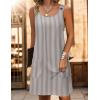 Zeagoo Summer Dress for Women Sleeveless Tank Dress with Pockets Casual Short A Line Dress Crewneck Sundress 2025(Black Stripe)