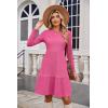 Zeagoo Summer Dresses for Women 2025 Cotton Button Down Short Sleeve Tshirt Dresses Casual Mini Beach Dress(0-rose Red)
