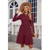 Zeagoo Summer Dresses for Women 2025 Cotton Button Down Short Sleeve Tshirt Dresses Casual Mini Beach Dress(0-wine Red)