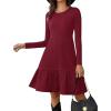 Zeagoo Summer Dresses for Women 2025 Cotton Button Down Short Sleeve Tshirt Dresses Casual Mini Beach Dress(0-wine Red)