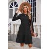 Zeagoo Summer Dresses for Women 2025 Cotton Button Down Short Sleeve Tshirt Dresses Casual Mini Beach Dress(Black)