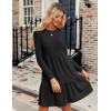 Zeagoo Summer Dresses for Women 2025 Cotton Button Down Short Sleeve Tshirt Dresses Casual Mini Beach Dress(Black)