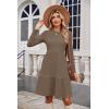 Zeagoo Summer Dresses for Women 2025 Cotton Button Down Short Sleeve Tshirt Dresses Casual Mini Beach Dress(Brown)