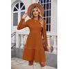 Zeagoo Summer Dresses for Women 2025 Cotton Button Down Short Sleeve Tshirt Dresses Casual Mini Beach Dress(Caramel Color)