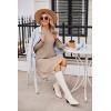 Zeagoo Summer Dresses for Women 2025 Cotton Button Down Short Sleeve Tshirt Dresses Casual Mini Beach Dress(Khaki)