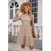 Zeagoo Summer Dresses for Women 2025 Cotton Button Down Short Sleeve Tshirt Dresses Casual Mini Beach Dress(Khaki)