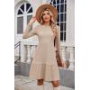 Zeagoo Summer Dresses for Women 2025 Cotton Button Down Short Sleeve Tshirt Dresses Casual Mini Beach Dress(Light Khaki)