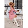 Zeagoo Summer Dresses for Women 2025 Cotton Button Down Short Sleeve Tshirt Dresses Casual Mini Beach Dress(Pink)