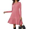 Zeagoo Summer Dresses for Women 2025 Cotton Button Down Short Sleeve Tshirt Dresses Casual Mini Beach Dress(Pink)
