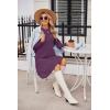 Zeagoo Summer Dresses for Women 2025 Cotton Button Down Short Sleeve Tshirt Dresses Casual Mini Beach Dress(Purple)