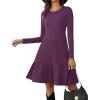 Zeagoo Summer Dresses for Women 2025 Cotton Button Down Short Sleeve Tshirt Dresses Casual Mini Beach Dress(Purple)