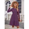 Zeagoo Summer Dresses for Women 2025 Cotton Button Down Short Sleeve Tshirt Dresses Casual Mini Beach Dress(Purple)