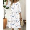 Zeagoo Summer Dresses for Women 2026 3/4 Sleeve Dress for Women Floral Midi Dresses for Casual Womens Dresses with Pockets(Floral-bf290)