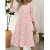 Zeagoo Summer Dresses for Women 2026 3/4 Sleeve Dress for Women Floral Midi Dresses for Casual Womens Dresses with Pockets(Floral-jh589)