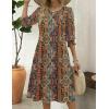 Zeagoo Summer Dresses for Women 2026 3/4 Sleeve Dress for Women Floral Midi Dresses for Casual Womens Dresses with Pockets(Floral-mz721)