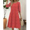 Zeagoo Summer Dresses for Women 2026 3/4 Sleeve Dress for Women Floral Midi Dresses for Casual Womens Dresses with Pockets(Floral-mz910)