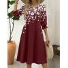 Zeagoo Summer Dresses for Women 2026 3/4 Sleeve Dress for Women Floral Midi Dresses for Casual Womens Dresses with Pockets(Floral-sf186)
