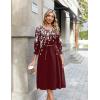 Zeagoo Summer Dresses for Women 2026 3/4 Sleeve Dress for Women Floral Midi Dresses for Casual Womens Dresses with Pockets(Floral-sf186)