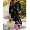 Zeagoo Summer Dresses for Women 2026 3/4 Sleeve Dress for Women Floral Midi Dresses for Casual Womens Dresses with Pockets(Floral-sf31)
