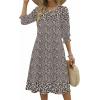 Zeagoo Summer Dresses for Women 2026 3/4 Sleeve Dress for Women Floral Midi Dresses for Casual Womens Dresses with Pockets(Floral-xh526)