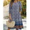 Zeagoo Summer Dresses for Women 2026 3/4 Sleeve Dress for Women Floral Midi Dresses for Casual Womens Dresses with Pockets(Floral-xh547)