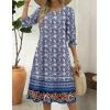 Zeagoo Summer Dresses for Women 2026 3/4 Sleeve Dress for Women Floral Midi Dresses for Casual Womens Dresses with Pockets(Floral-xh547)