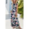 Zeagoo Summer Dresses for Women 2026 Black Long Maxi Sundresses Loose Split Wrinkle-Free Beach Travel Vacation Clothes(Hf60)