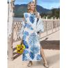 Zeagoo Summer Dresses for Women 2026 Black Long Maxi Sundresses Loose Split Wrinkle-Free Beach Travel Vacation Clothes(Hp66)