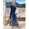 Zeagoo Summer Dresses for Women 2026 Black Long Maxi Sundresses Loose Split Wrinkle-Free Beach Travel Vacation Clothes(Sf119)