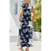 Zeagoo Summer Dresses for Women 2026 Black Long Maxi Sundresses Loose Split Wrinkle-Free Beach Travel Vacation Clothes(Sp38)