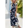 Zeagoo Summer Dresses for Women 2026 Black Long Maxi Sundresses Loose Split Wrinkle-Free Beach Travel Vacation Clothes(Sp38)
