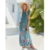 Zeagoo Summer Dresses for Women 2026 Black Long Maxi Sundresses Loose Split Wrinkle-Free Beach Travel Vacation Clothes(Wf115)