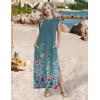 Zeagoo Summer Dresses for Women 2026 Black Long Maxi Sundresses Loose Split Wrinkle-Free Beach Travel Vacation Clothes(Wf115)