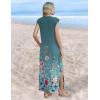 Zeagoo Summer Dresses for Women 2026 Black Long Maxi Sundresses Loose Split Wrinkle-Free Beach Travel Vacation Clothes(Wf115)
