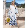 Zeagoo Summer Dresses for Women 2026 Black Long Maxi Sundresses Loose Split Wrinkle-Free Beach Travel Vacation Clothes(Wf118)