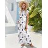 Zeagoo Summer Dresses for Women 2026 Black Long Maxi Sundresses Loose Split Wrinkle-Free Beach Travel Vacation Clothes(Xh462)