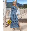 Zeagoo Summer Dresses for Women 2026 Black Long Maxi Sundresses Loose Split Wrinkle-Free Beach Travel Vacation Clothes(Yg8)