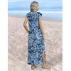 Zeagoo Summer Dresses for Women 2026 Black Long Maxi Sundresses Loose Split Wrinkle-Free Beach Travel Vacation Clothes(Yg8)