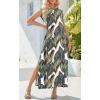 Zeagoo Summer Dresses for Women 2026 Black Long Maxi Sundresses Loose Split Wrinkle-Free Beach Travel Vacation Clothes(Zw792)