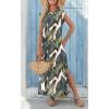 Zeagoo Summer Dresses for Women 2026 Black Long Maxi Sundresses Loose Split Wrinkle-Free Beach Travel Vacation Clothes(Zw792)
