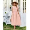 Zeagoo Summer Dresses for Women 2026 Maxi Bohemian Floral Short Sleeve Long Dress Casual Flowy Tired Beach Sundress(Jh1)