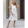 Zeagoo Summer Dresses for Women 2026 Sleeveless V Neck Casual Midi Tank Dress Beach Vacation Sundresses with Pockets(Bf290)