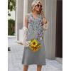 Zeagoo Summer Dresses for Women 2026 Sleeveless V Neck Casual Midi Tank Dress Beach Vacation Sundresses with Pockets(Hf42)