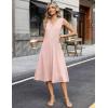 Zeagoo Summer Dresses for Women 2026 Sleeveless V Neck Casual Midi Tank Dress Beach Vacation Sundresses with Pockets(Jh1)