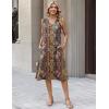 Zeagoo Summer Dresses for Women 2026 Sleeveless V Neck Casual Midi Tank Dress Beach Vacation Sundresses with Pockets(Mz721)