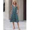 Zeagoo Summer Dresses for Women 2026 Sleeveless V Neck Casual Midi Tank Dress Beach Vacation Sundresses with Pockets(Mz911)