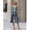 Zeagoo Summer Dresses for Women 2026 Sleeveless V Neck Casual Midi Tank Dress Beach Vacation Sundresses with Pockets(Mz924)