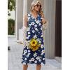 Zeagoo Summer Dresses for Women 2026 Sleeveless V Neck Casual Midi Tank Dress Beach Vacation Sundresses with Pockets(Sf157)